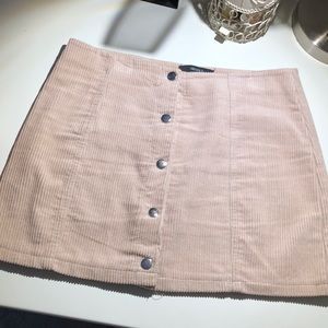 Tan mini skirt